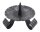 Dreifußleuchter Eisen Rund mit großem Kerzendorn Schwarz, für Kerzen Ø bis 6 cm