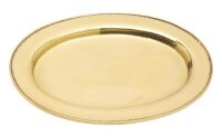 Kerzenteller Messing Oval Gold (Glänzend) 12 x 8 cm