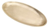 Kerzenteller Messing Oval Gold (Matt) 12 x 6 cm