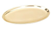 Kerzenteller Messing Oval Gold (Glänzend) 12 x 6 cm