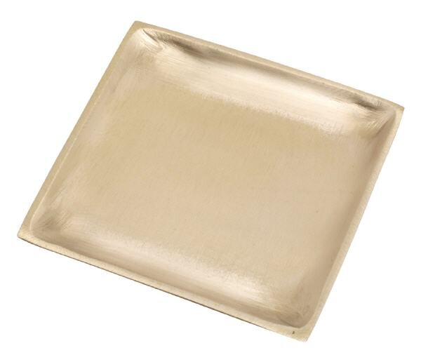 Kerzenteller Messing Quadratisch Gold 9 x 9 cm