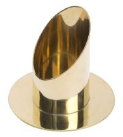 Langkerzenhalter Messing Rund Gold (Glänzend), für Kerzen Ø 6 cm