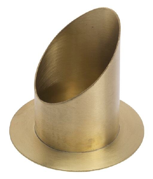 Langkerzenhalter Messing Rund Gold (Matt), für Kerzen Ø 7 cm