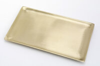 Kerzenteller Messing Rechteckig Gold (Matt) 19 x 11 cm