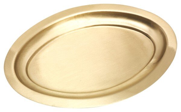 Kerzenteller Messing Oval Gold (Glänzend) 16 x 9,5 cm