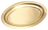 Kerzenteller Messing Oval Gold (Matt) 16 x 9,5 cm