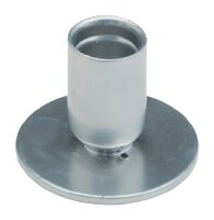 Tischleuchter Eisen Rund Silber Höhe 4,5 cm, für Kerzen Ø 2,5 cm