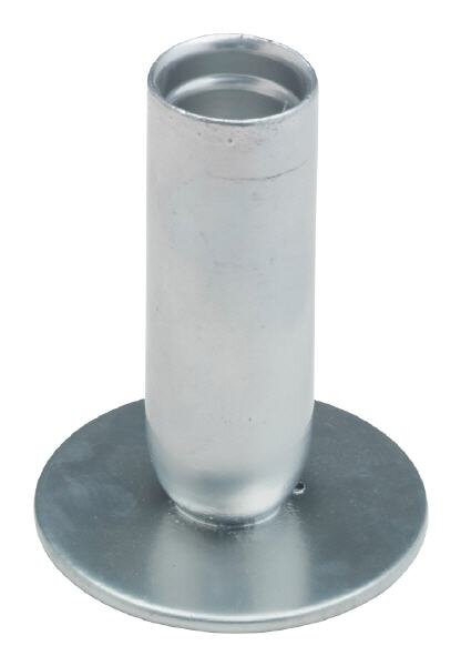 Tischleuchter Eisen Rund Silber Höhe 8 cm, für Kerzen Ø 2,5 cm