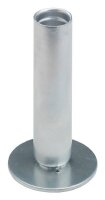Tischleuchter Eisen Rund Silber Höhe 12 cm, für Kerzen Ø 2,5 cm