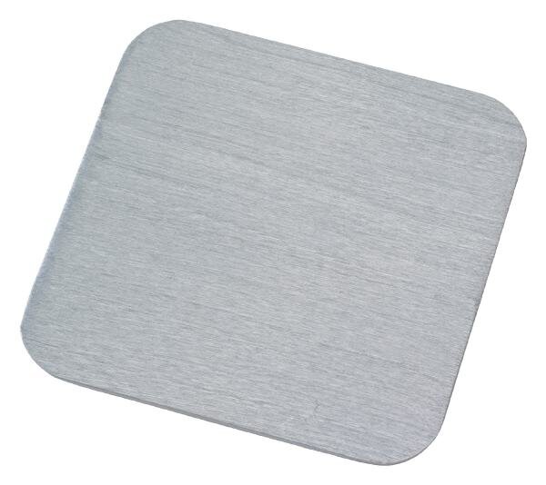 Kerzenteller Aluminium Quadratisch Weiß 10 x 10 cm