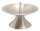 Kerzenleuchter Messing vernickelt Rund mit großem Kerzendorn Silber (Matt), für Kerzen Ø bis 8 cm