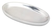 Kerzenteller Aluminium Oval Silber (Glänzend) 12 x 6 cm