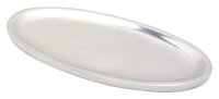 Kerzenteller Aluminium Oval Silber (Glänzend) 16 x 7 cm