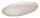Kerzenteller Messing vernickelt Oval Silber (Matt) 17 x 7 cm