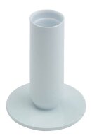 Tischleuchter Eisen Rund Weiß Höhe 8 cm, für Kerzen Ø 2,5 cm