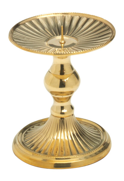 Kerzenleuchter Messing Rund Gold (Glänzend), für Kerzen Ø bis 7 cm