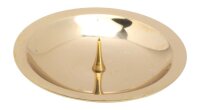 Kerzenteller Messing Rund Dorn Gold (Glänzend), für Kerzen Ø bis 6 cm