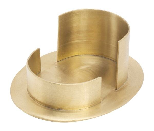 Kerzenhalter Messing Oval Gold (Matt) 7 x 5 cm