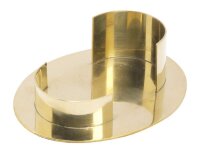 Kerzenhalter Messing Oval Gold (Glänzend) 9 x 6 cm