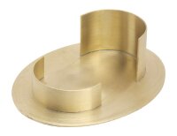 Kerzenhalter Messing Oval Gold (Matt) 9 x 6 cm