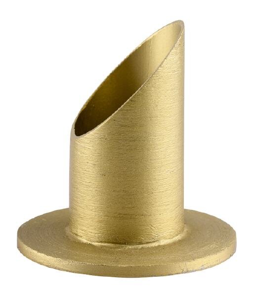 Langkerzenhalter Aluminium Rund Gold (Matt), für Kerzen Ø 4 cm