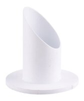 Langkerzenhalter Aluminium Rund Weiß, für Kerzen Ø 4 cm
