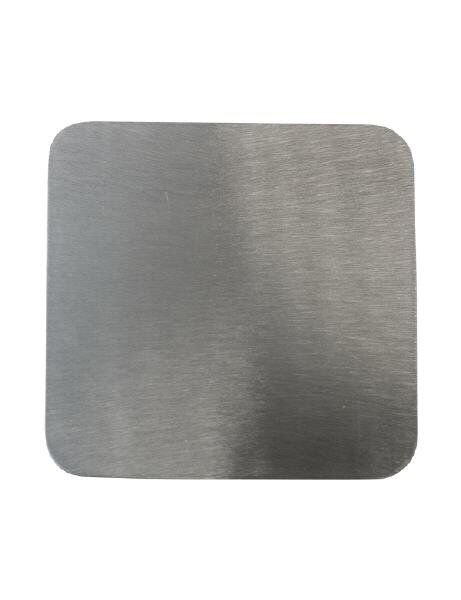 Kerzenteller Edelstahl Quadratisch Silber (Matt) 12 x 12 cm