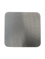 Kerzenteller Edelstahl Quadratisch Silber (Matt) 10 x 14 cm